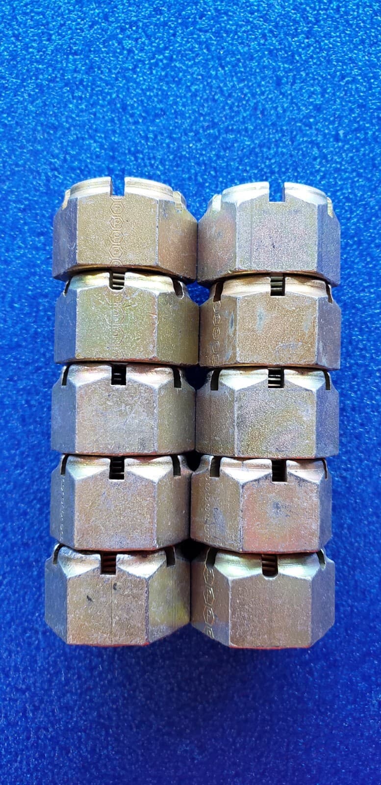 LOT OF 10 SIZE 1-14 SLOTTED HEX CASTLE NUT GRADE 5 FREE SHIPPING  3