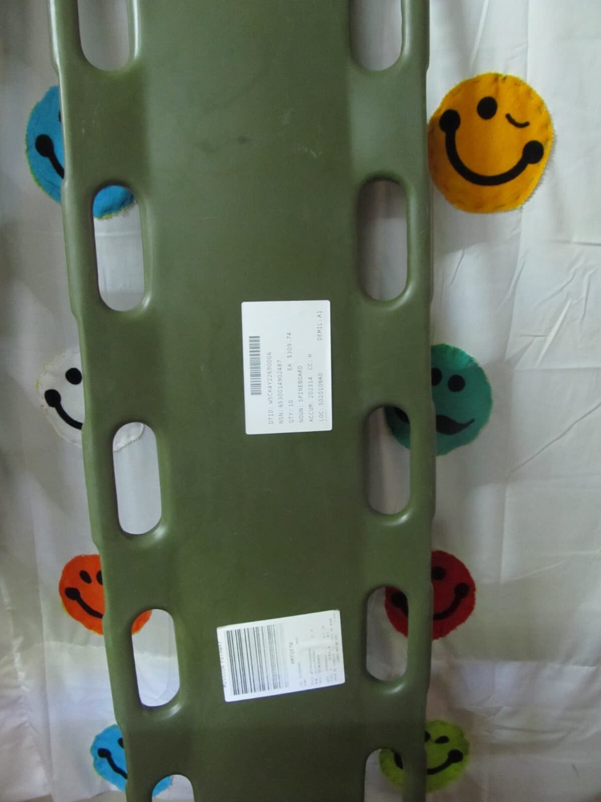 Military Stretcher Backboard Spine Board EMT EMS  73" x 16"x 2" Rapid Deployment 6