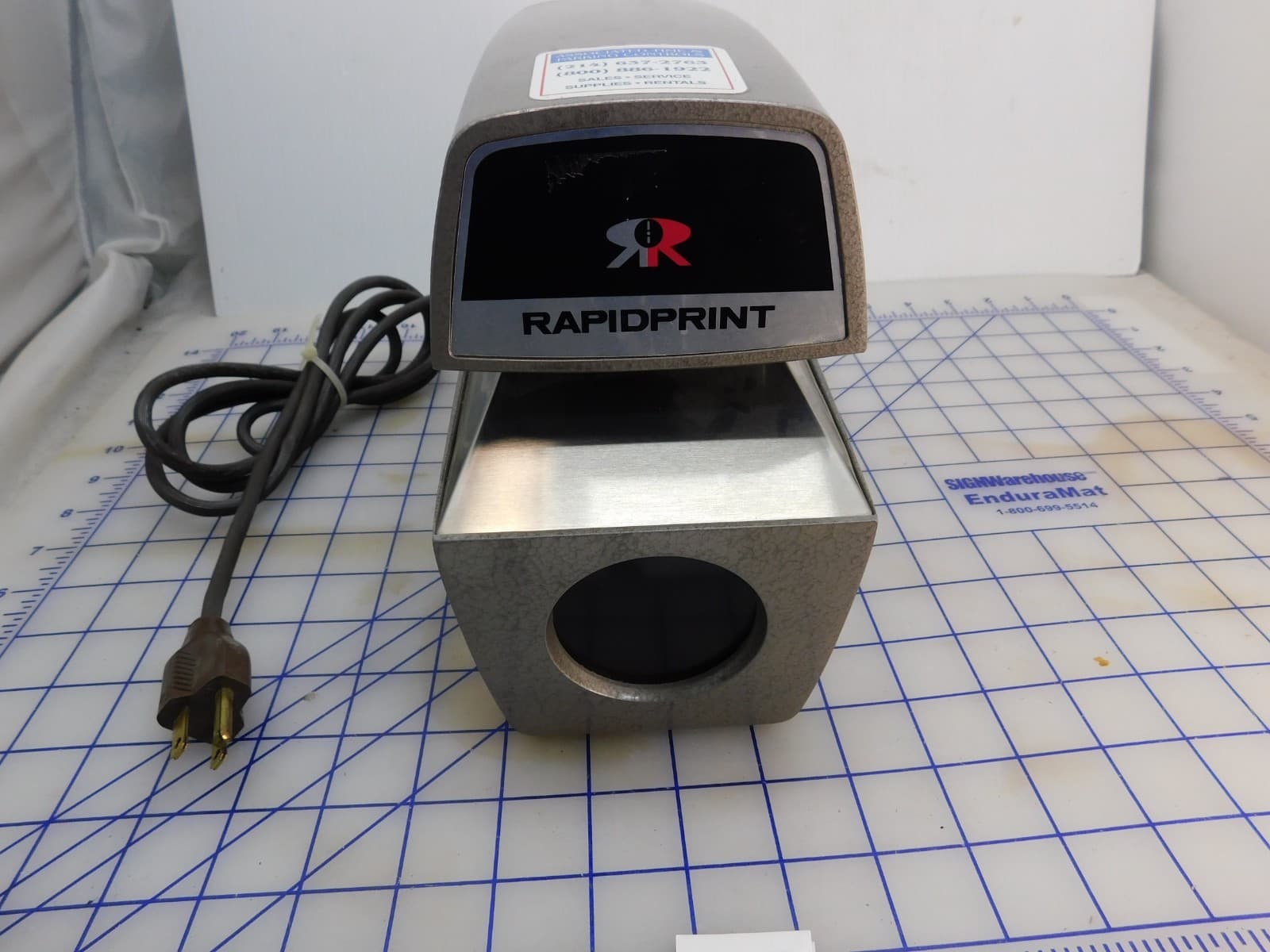 Rapidprint ARL-E Time Recorder, card stamper, tested, 120 volt, with keys