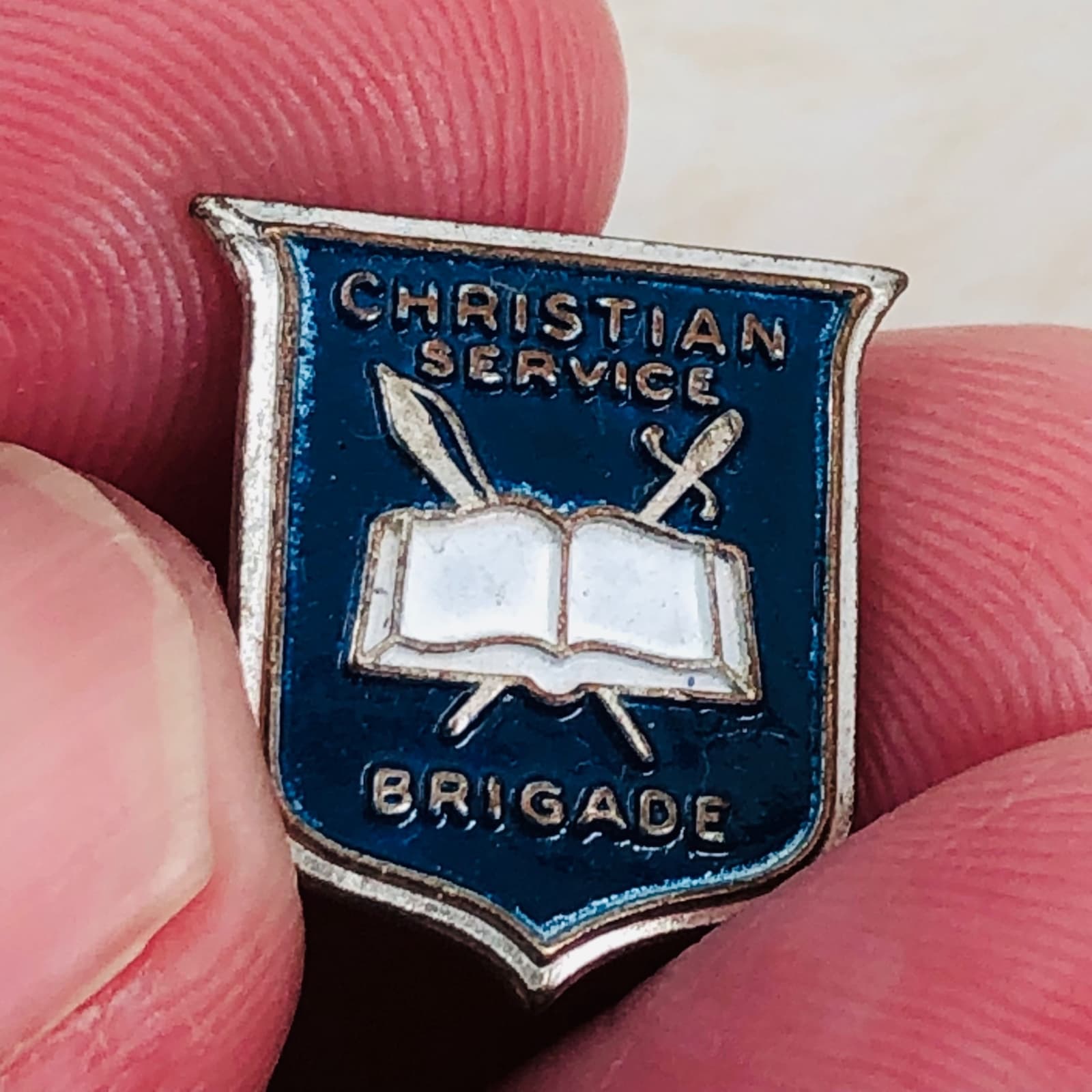 Vtg Christian Service Brigade Enamel Lapel Hat Pin 2