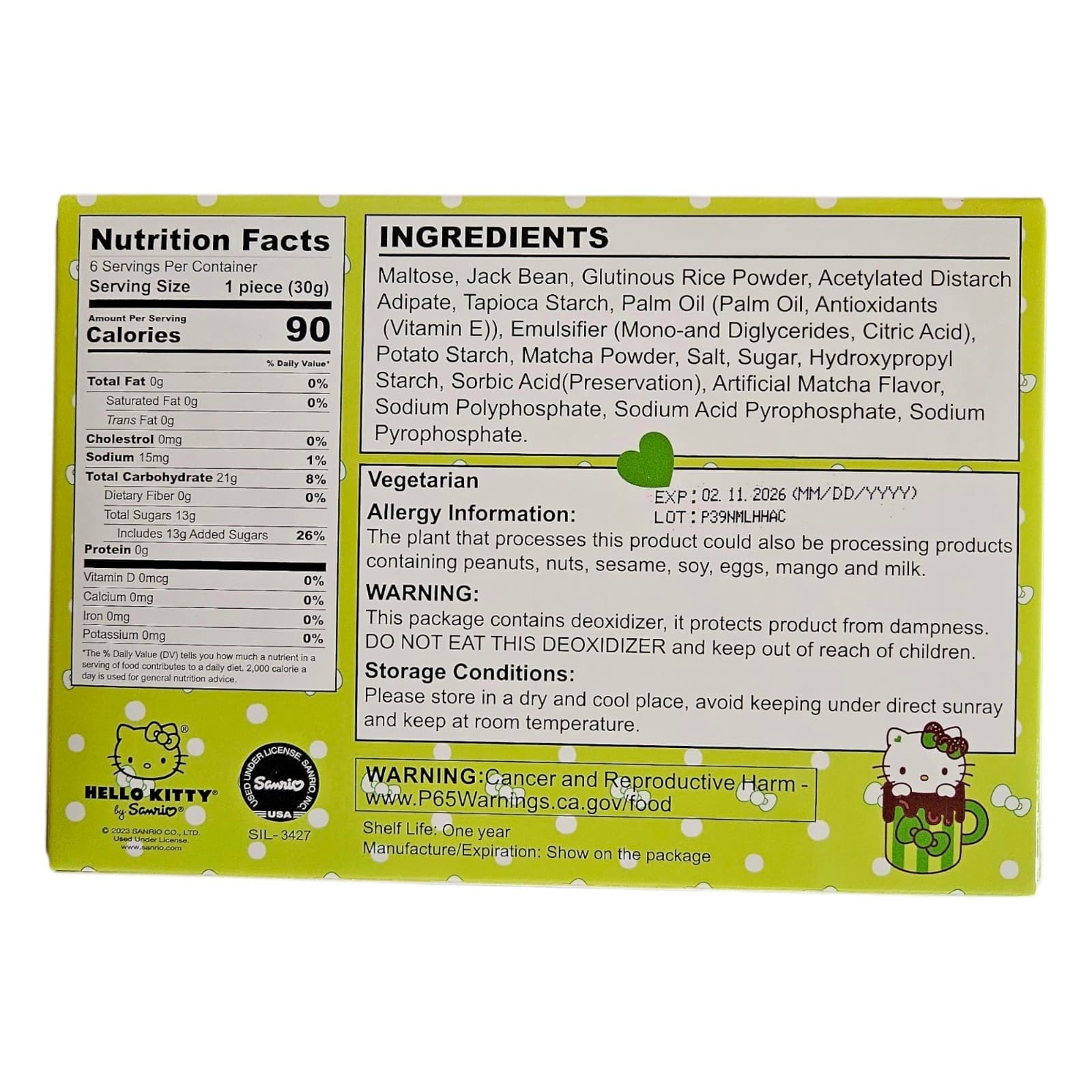 HELLO KITTY Matcha Mochi 180g 3