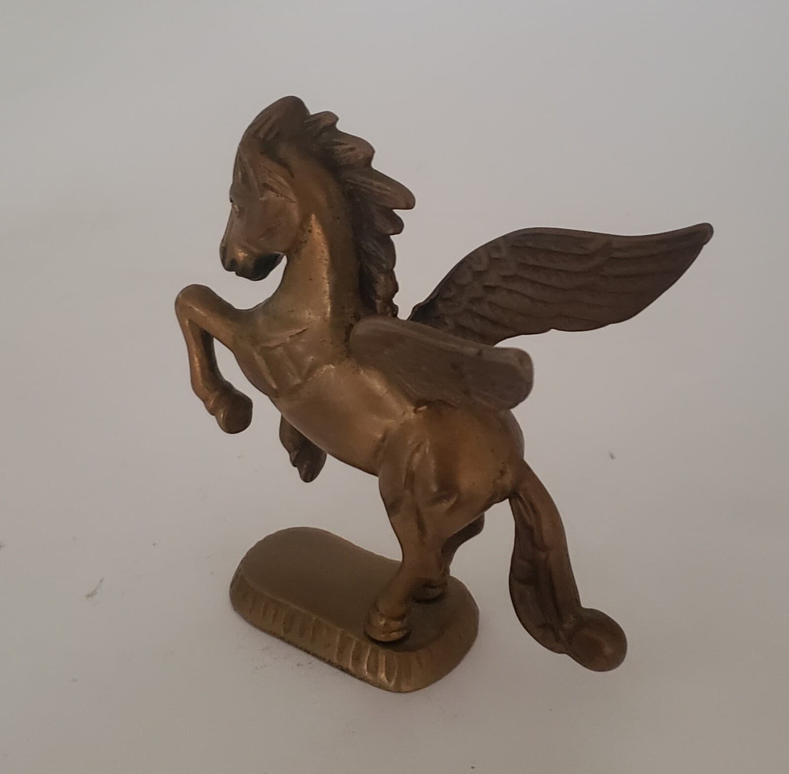 Vintage Solid Brass Pegasus Winged Mythical Flying Horse 4