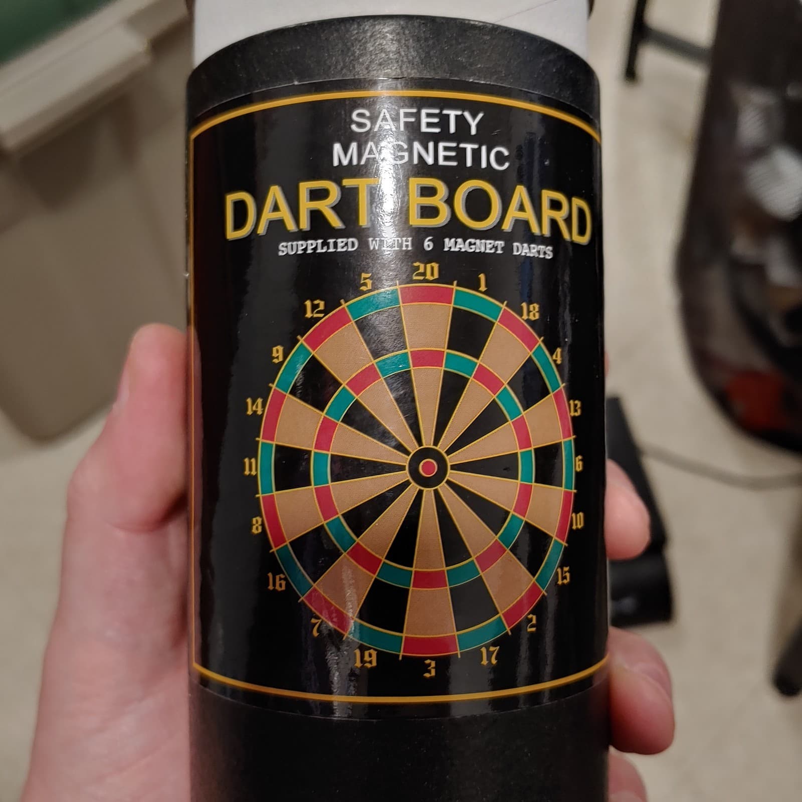 Y2K Magnetic Dart Board Set w/ 6 Magnetic Darts Original Tube Made In Korea 5