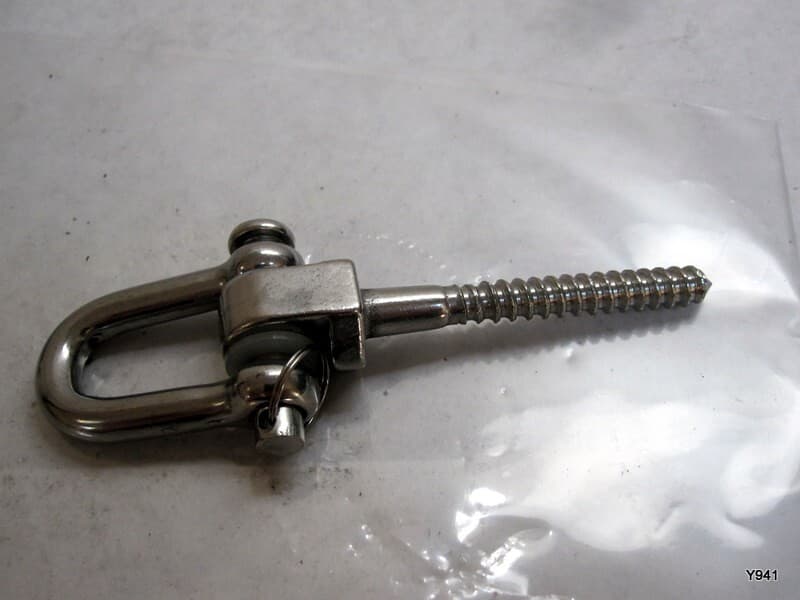 Heavy Duty Swing Hangers - Set of 2 Stainless Steel Screw Brackets  D ring 6