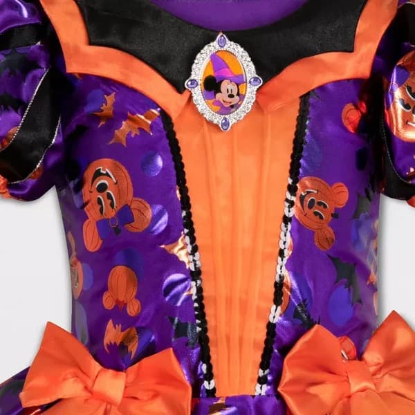 DISNEY PARKS GIRLS 3 MINNIE MOUSE WITCH  IRIDESCENT COSTUME WITH HEADPIECE NWT 3