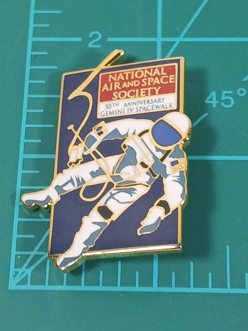 National Air & Space Society Gemini IV Spacewalk 50th Anniversary Lapel Pin  3
