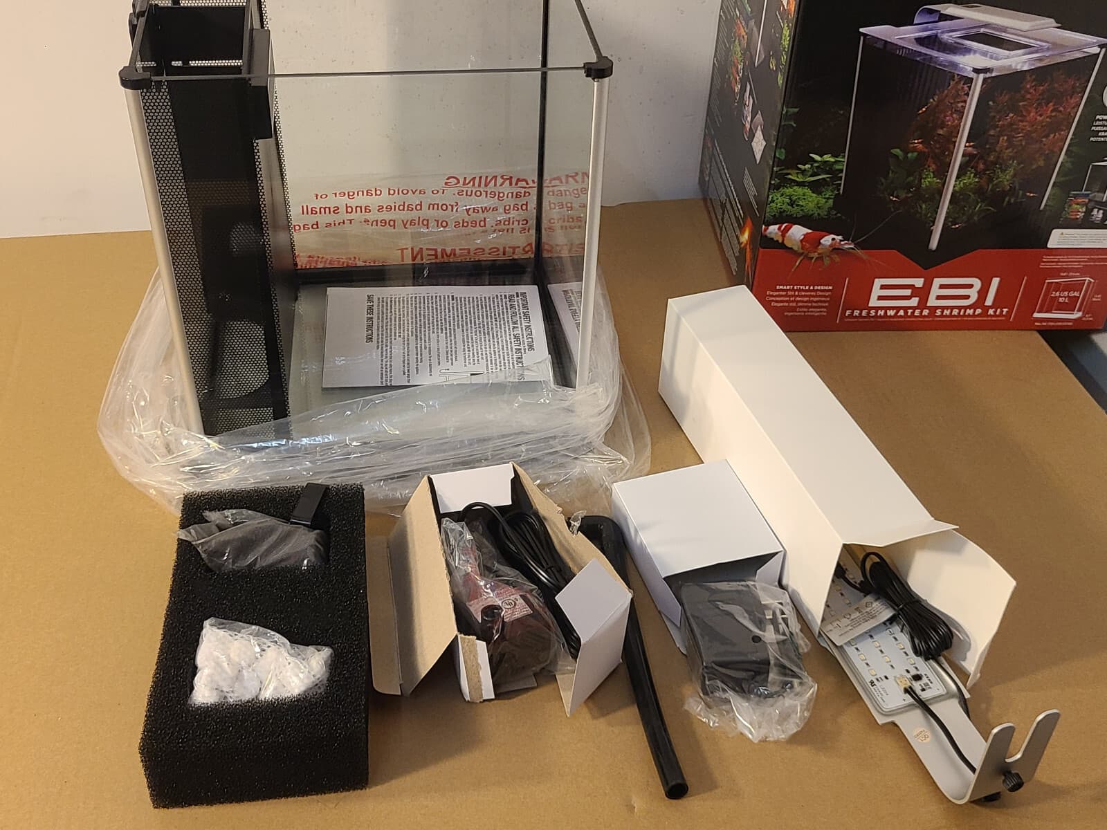 FLUVAL EBI Shrimp Kit Aquarium Terrarium 10L 2.6 Gallon LED Light 6