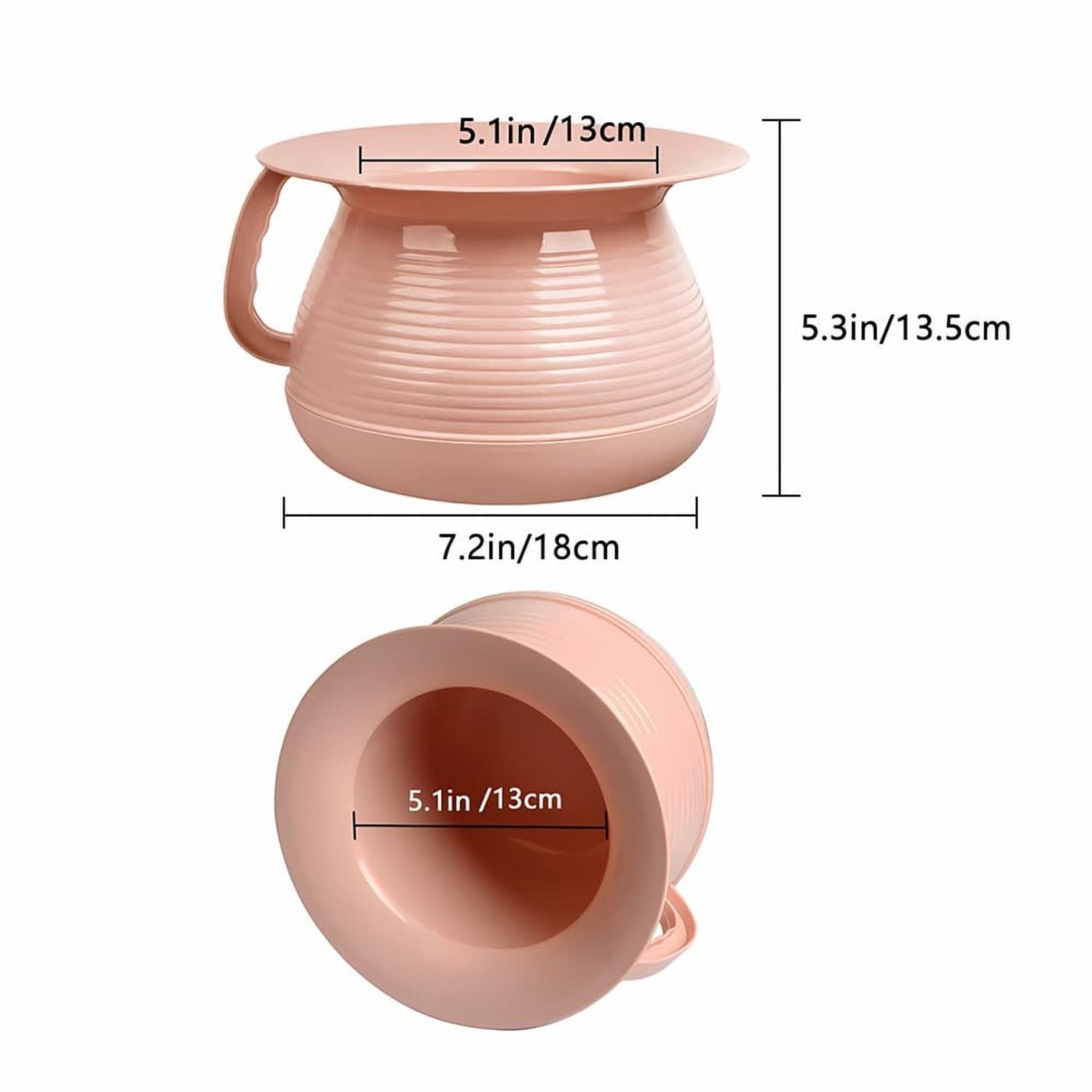 Chamber Pot Bedpan Urinal Bottle Urine Pots Potty Pee Bucket Bedside Urinal w... 2