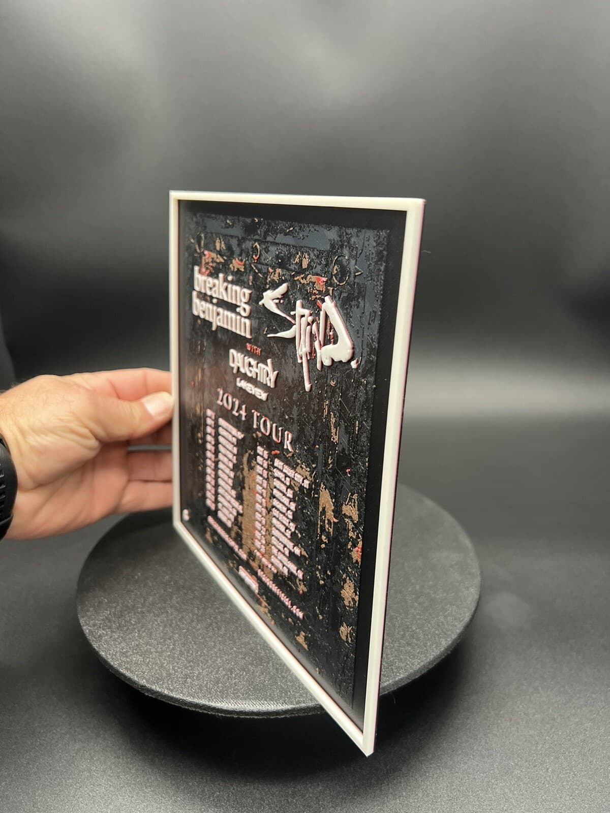 Breaking Benjamin, Staind, Daughtry, Lakeview Tour poster 2024 - 3D Printed! 2