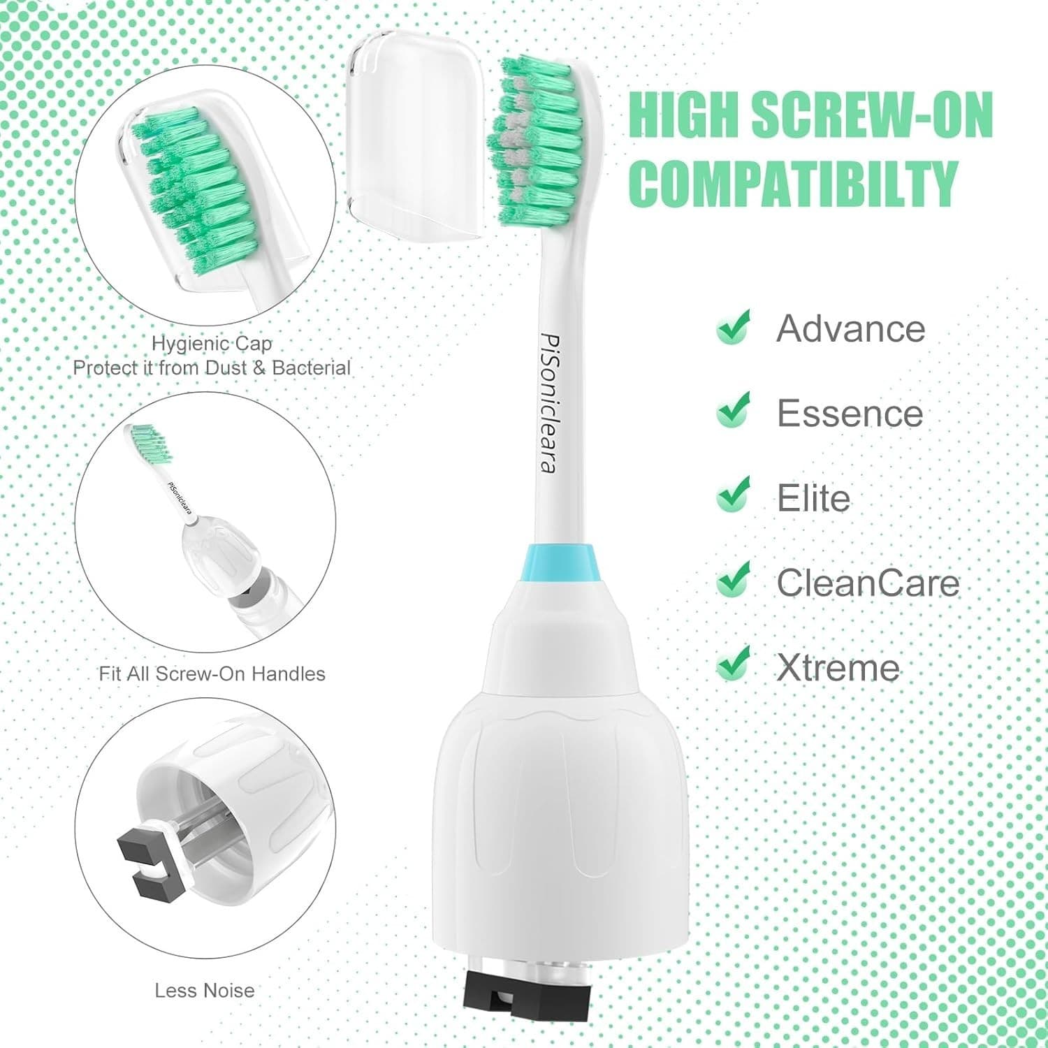 6 Pack Toothbrush Replacement Brush Heads for Philips Sonicare E Series HX700... 4