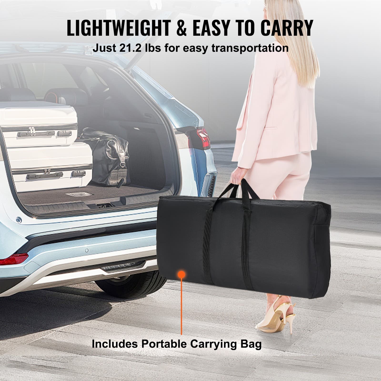 Uimoso Trade Show Display Podium Table Counter Stand 77.95x15.16x34.65" Folding 5