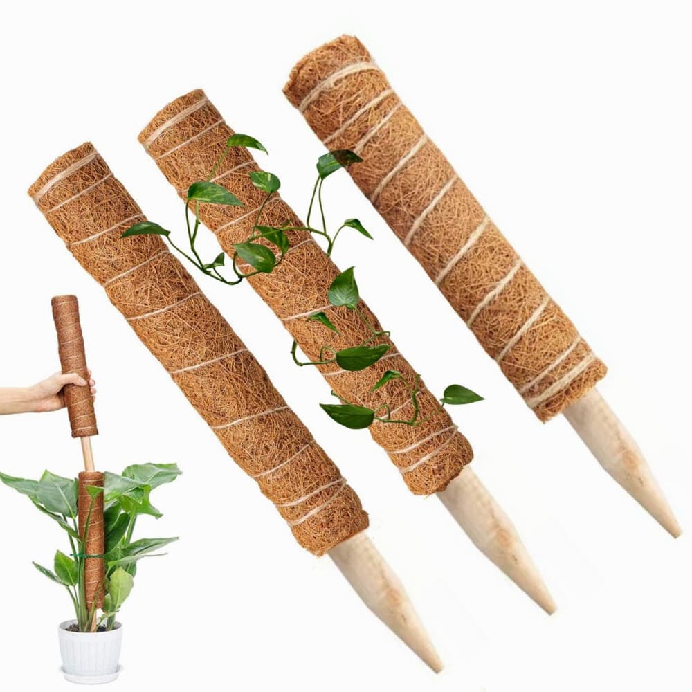 Coir Totem Pole | 3 PCS 11.8" | Plant Support Totem Pole | Moss Poles for Plant
