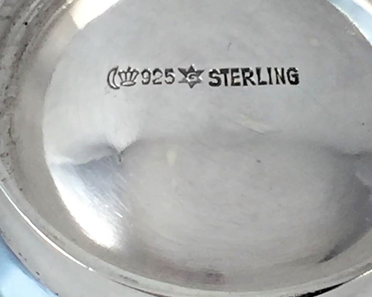 Nice German 925 Sterling with Wood Handle Sauce Boat- 1 7/8" Tall 6