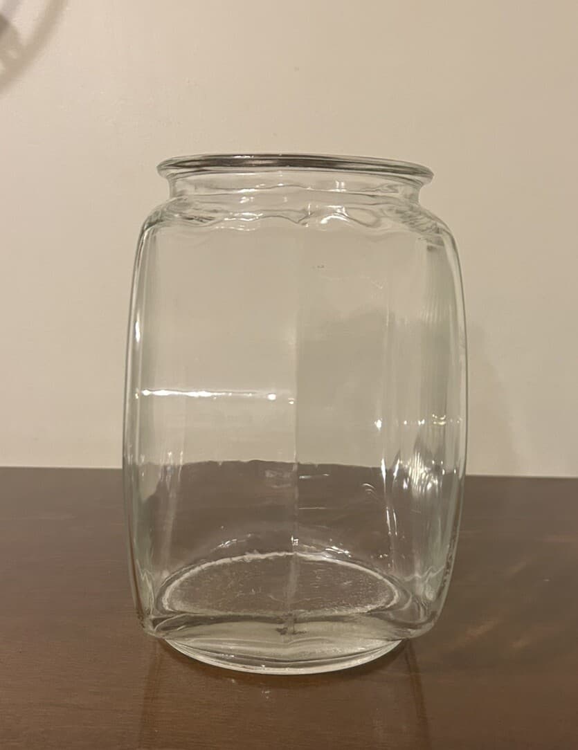 VTG 1960s Clear Glass 1 Gallon Canteen Style Fish Bowl 8.5” Aquarium Terrarium 4