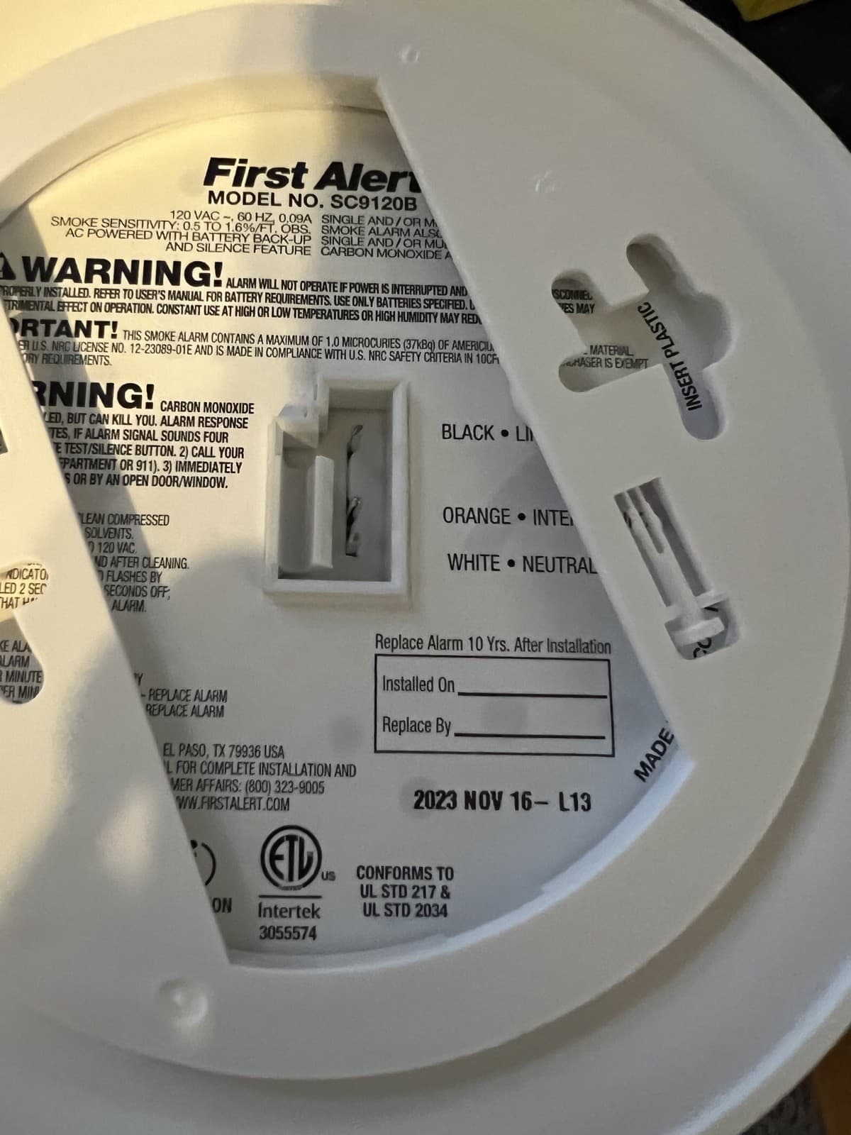 BRK SC9120B Smoke & Carbon Monoxide Detector 5