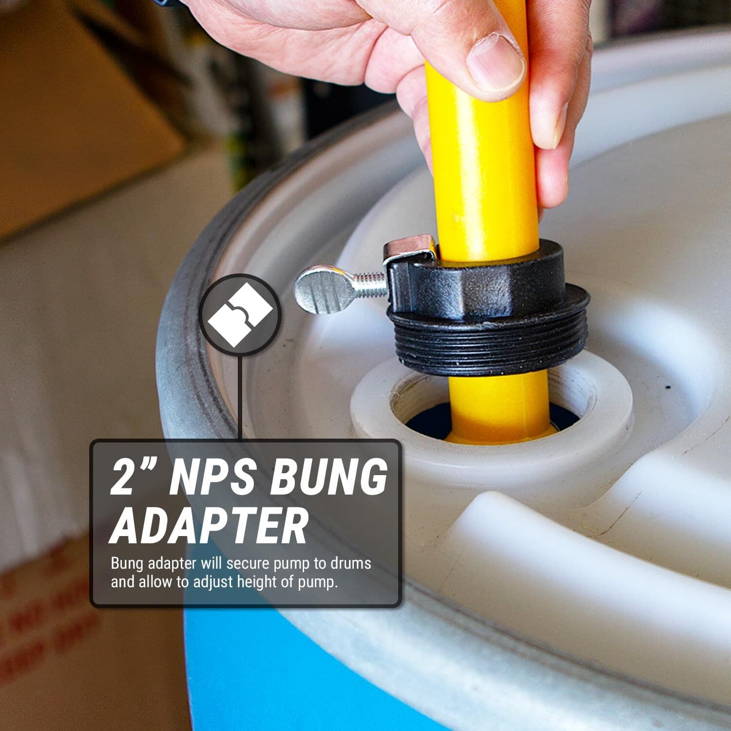 Chemical Resistant Fast Transfer 10 GPM Rotary-Action Drum Pump for 15 to 55 ... 4