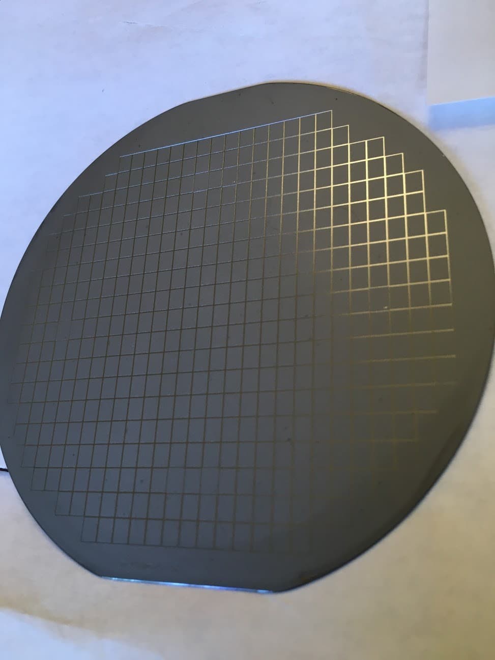 4" Silver ? Unknown Silicon Wafer 1980s Extremely Rare Silver Wafer Vintage CPU  3