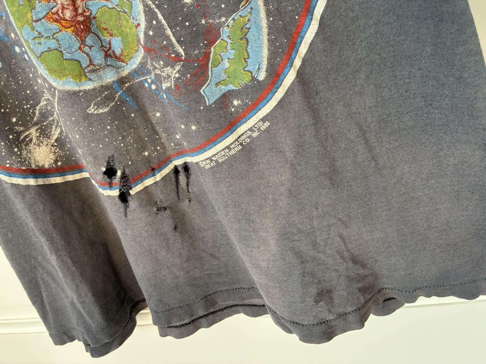 Iron Maiden World Piece Vintage Sleeveless Concert Tour Shirt 1983 5