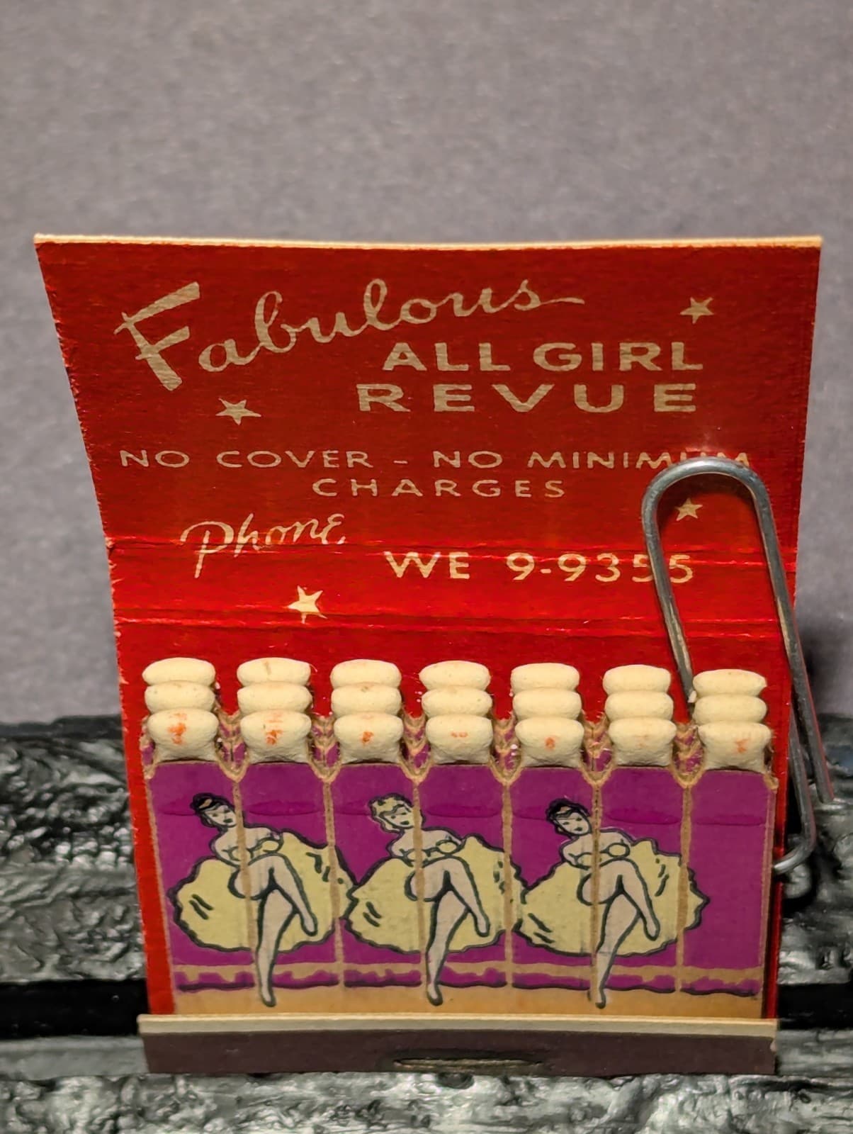 Full Length-Girlie Feature Matchbook from the CLUB TROCADERO/Chicago /Burlesque  5