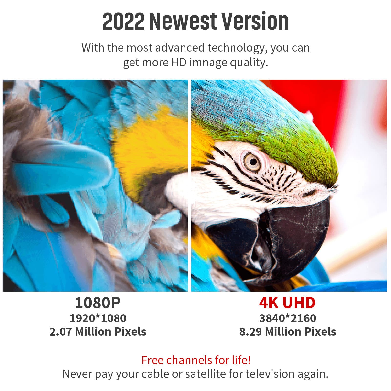 5600 Miles Digital TV Antenna 1080P 4K Waterproof HDTV Amplified Outdoor Indoor 6