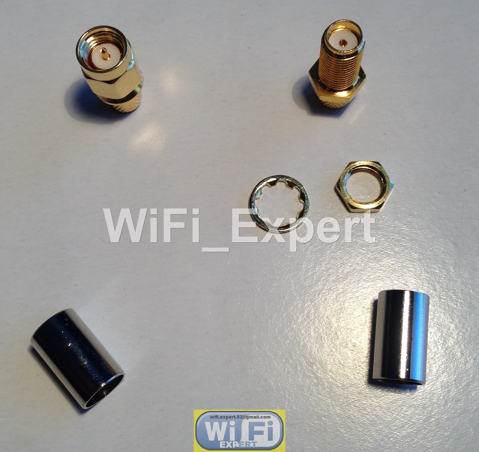 10x RP-SMA or SMA male female crimp for RG-8X LMR240 RG8X cable RF Connector USA 2