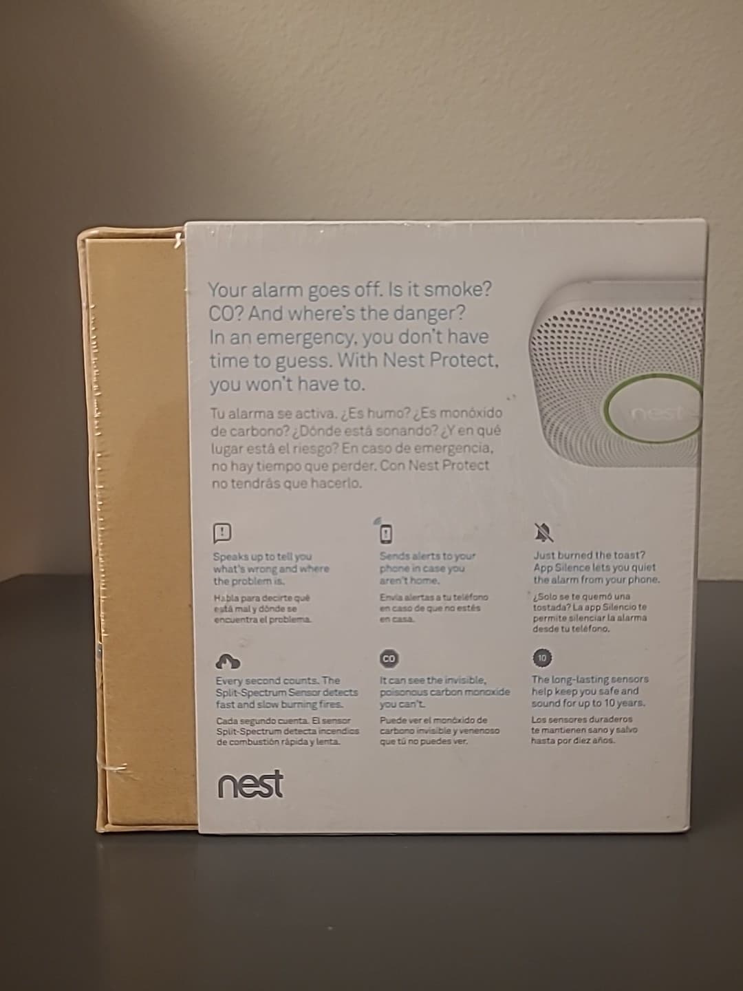 Google Nest Protect Smoke and Carbon Monoxide Alarm 2nd Gen S3000BWES New Sealed 3