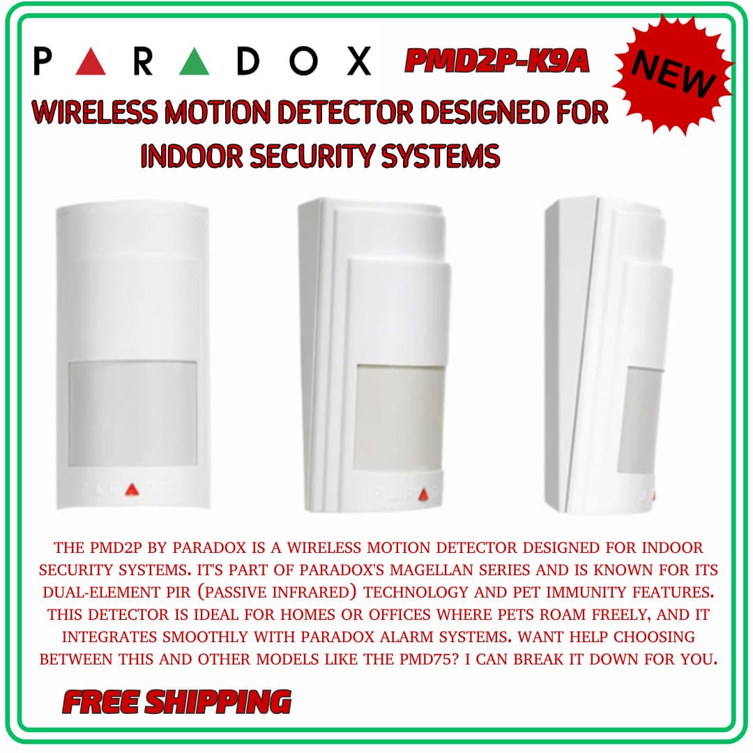 Paradox PMD2P - Wireless PIR Motion Detector With Built-in Pet Immunity - 433MHz 3