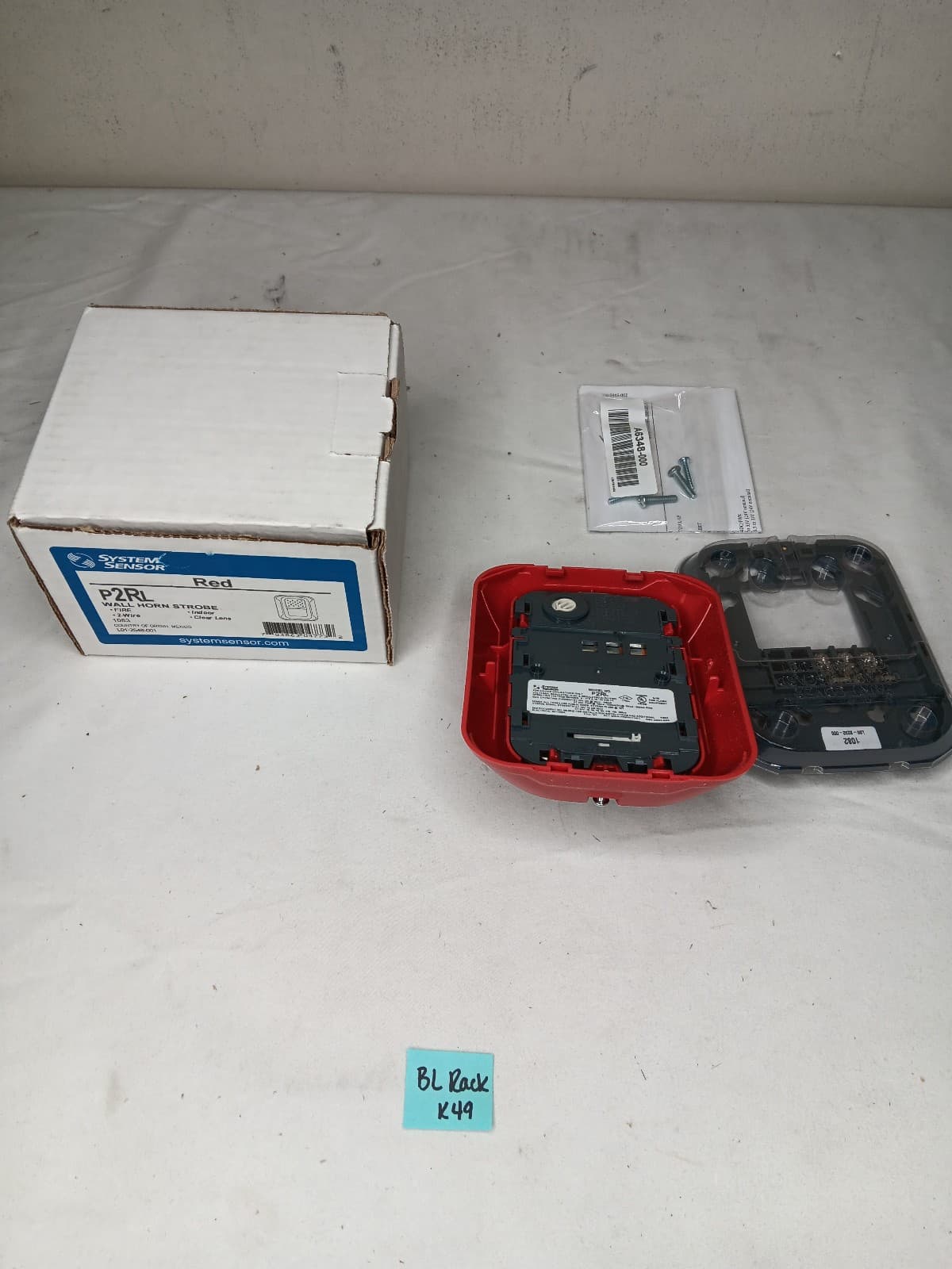 System Sensor P2RL Red Wall Horn Strobe Indoor Clear Lens