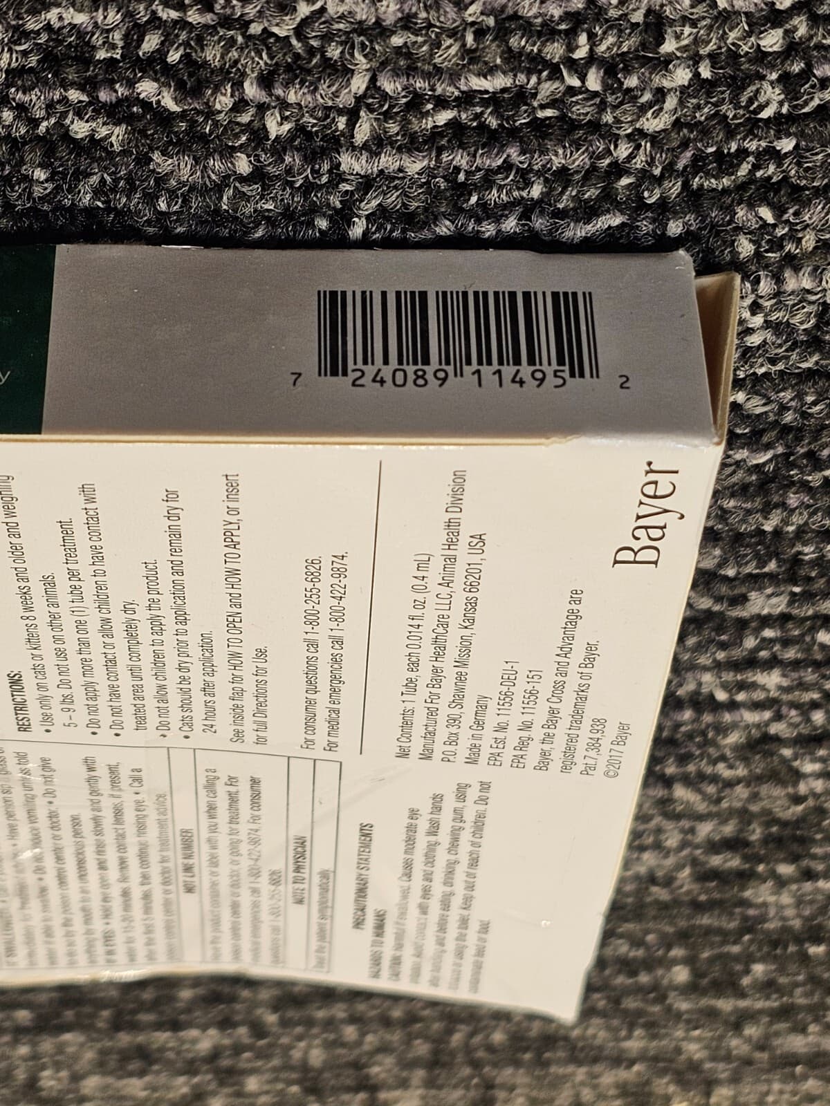 (QTY 2) Advantage II Small Cat Flea Treatment & Prevention Cats 5-9 lb 3