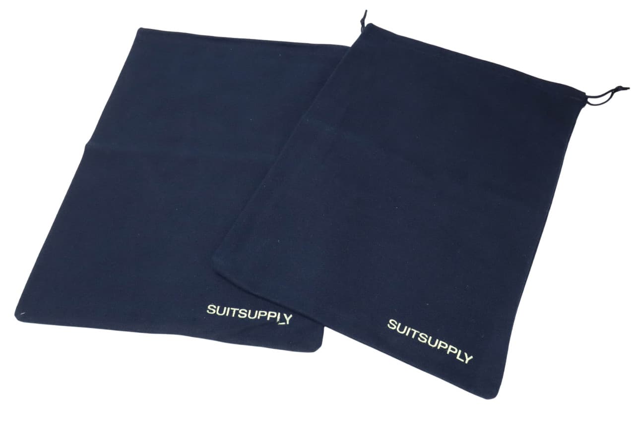SUITSUPPLY Shoes Bag Unisex ONE SIZE Pair 2 Piece Dust bag Logo Navy Blue