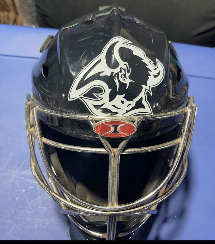 Buffalo Sabres Itech Pro Authentic Used F/S Goalie Mask 2