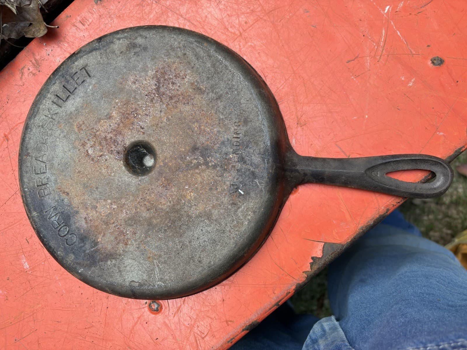 BSR Cast Iron Cornbread Skillet Birmingham Stove Range 9”D 8 Wedge Pat Pend 3