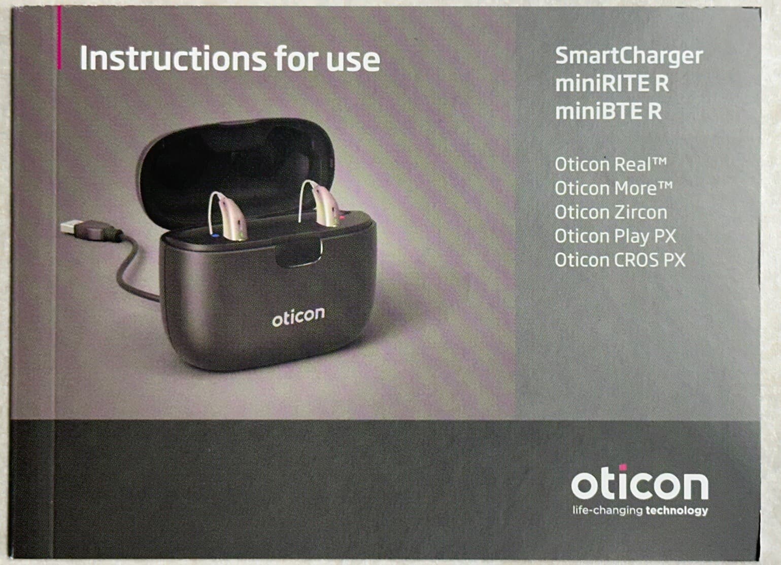 Oticon Smart Charger Comes With Power Cable, Wall Adapter, Manual. Lightly Used. 5