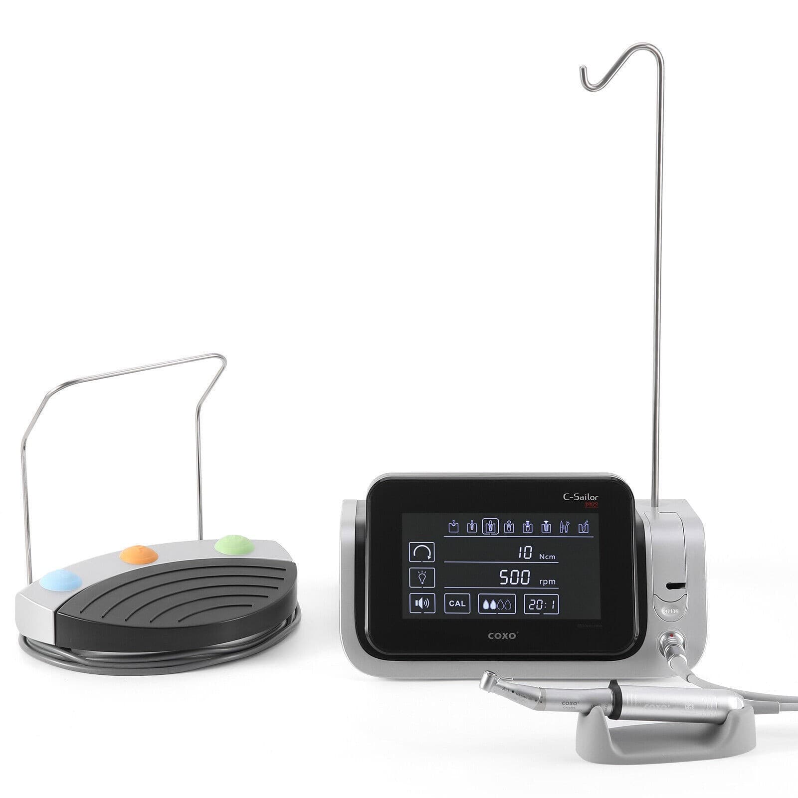 COXO Dental LED Implant Motor Surgical Touch System &20:1 Contra Angle Handpiece 2