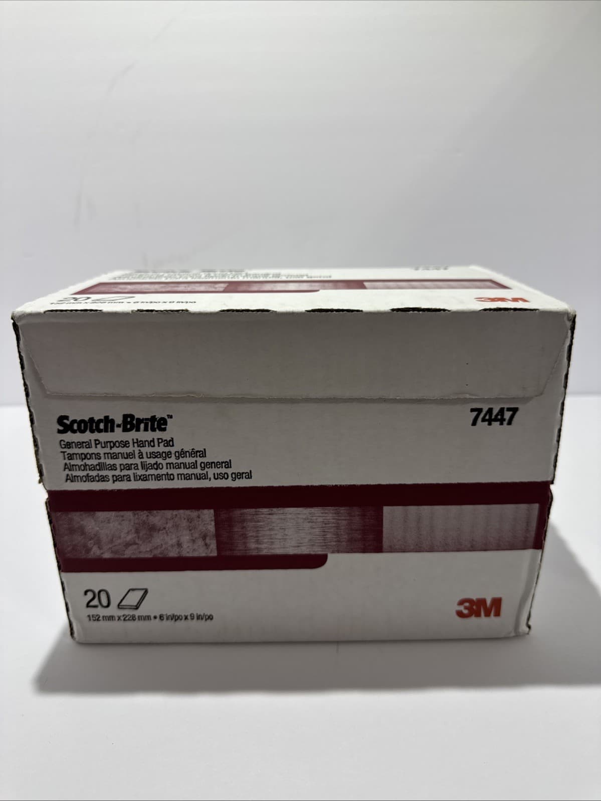 3M 7447 Scotch-Brite General Purpose Hand Pad 6 in x 9 in 20 Pads New US SELLER 3