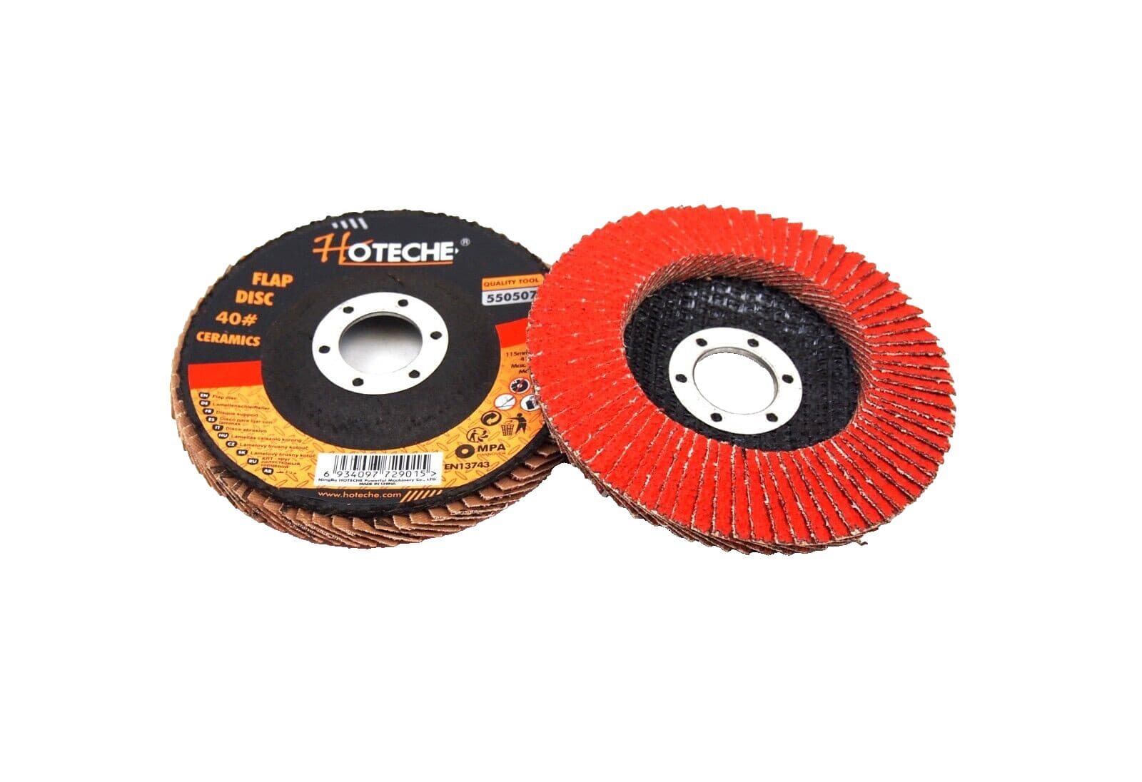 Lot of (20) Ceramic Flap Disc Grinding wheel 4-1/2" x 7/8", 40 Grit 550507 2