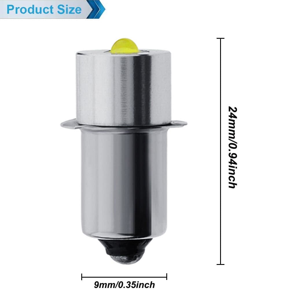 White LED Light Bulb for MAGLITE 2-Cell 3V Maglight 2.7-3.3V Replace old Krypton 5