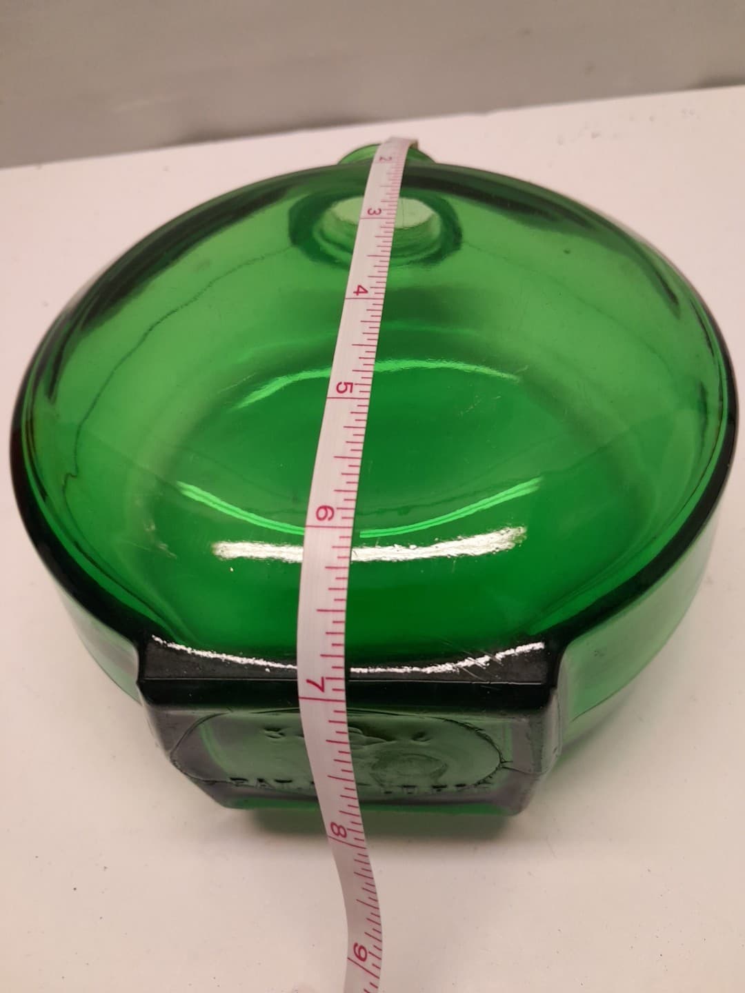 Vintage Sunsweet Prune Juice 1930's 40's Canteen Style Green Glass Bottle Jar 6