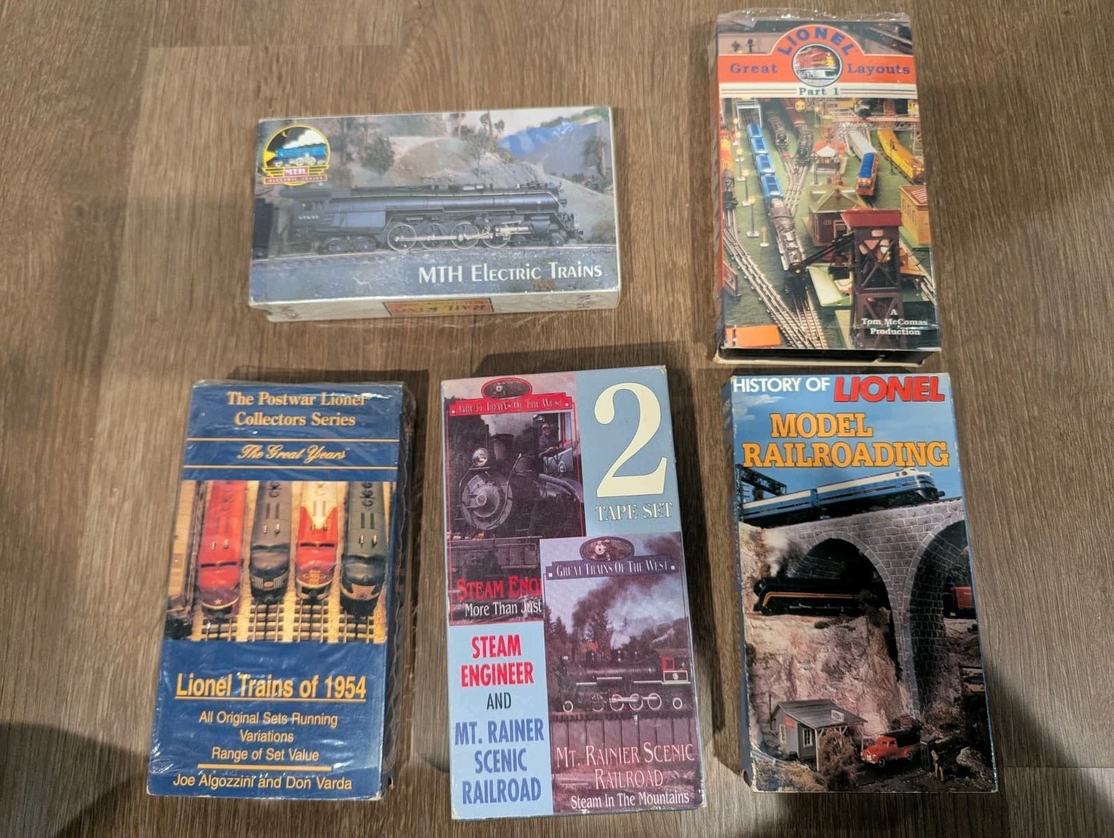 Lot of 5 Train VHS Tapes History of Lionel Layouts Rail King Great Years Rainer