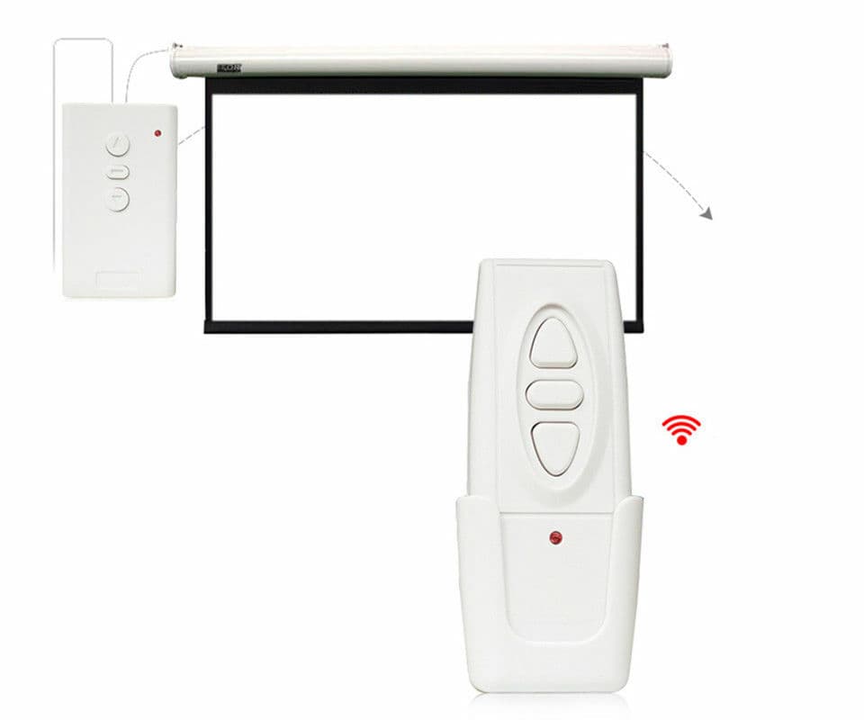 Motorised Projector Screen REMOTE Control RF Curtain Blind + WIRELESS TRIGGER 2