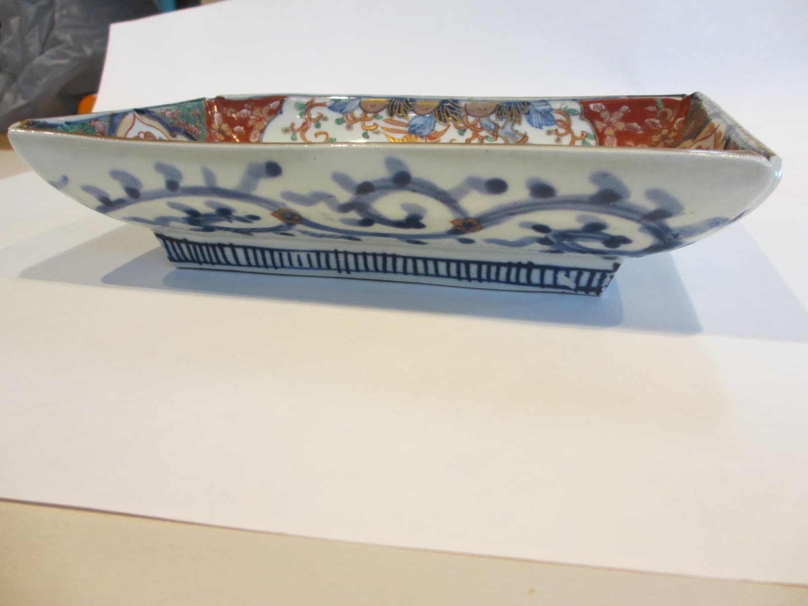 Antique QING OR REPUBLIC PERIOD Hand Painted Japanese Imari Footed Bowl 3