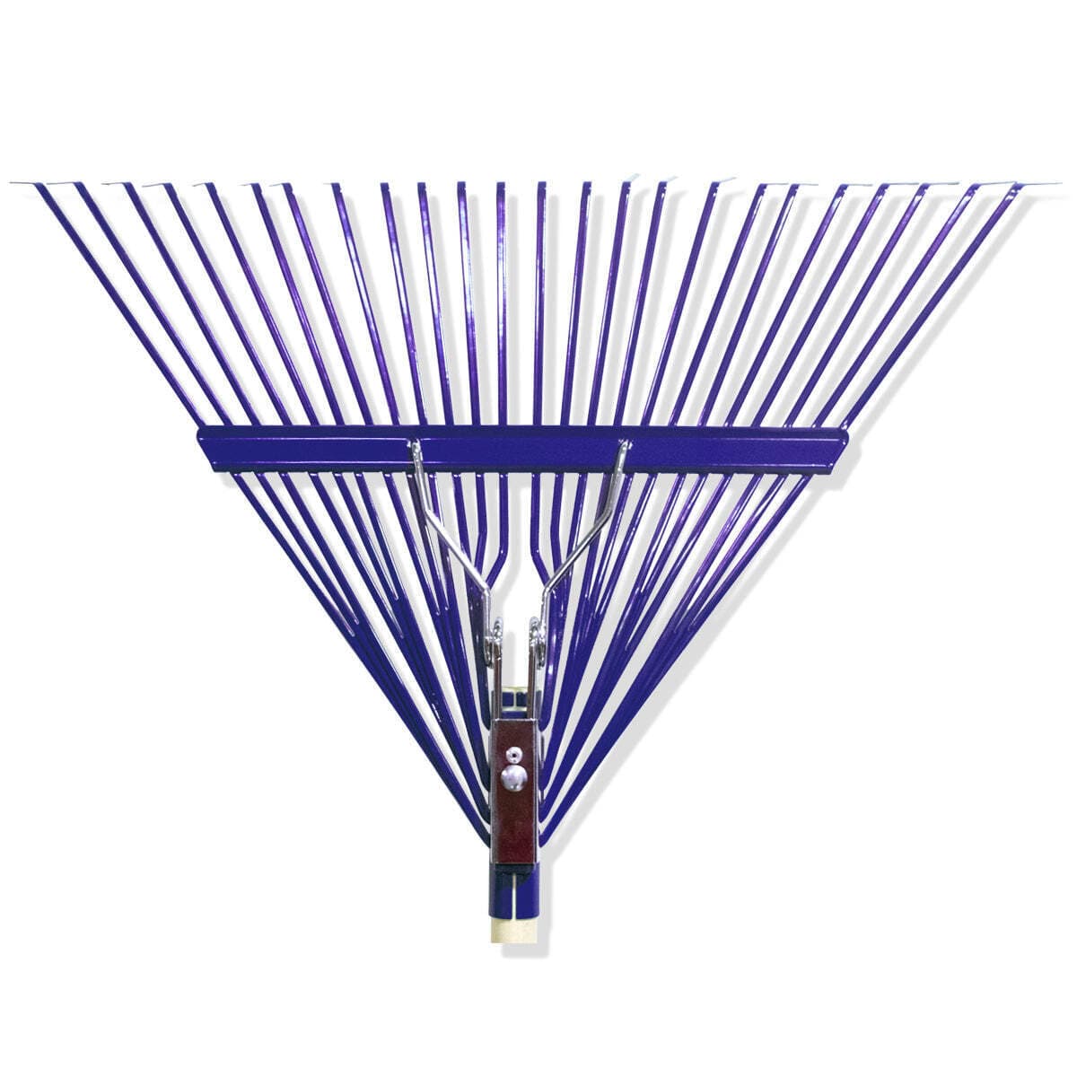 12 Commercial Landscaping 24" Steel Tine Thatching Leaf Rake Wooden Handle Case 3