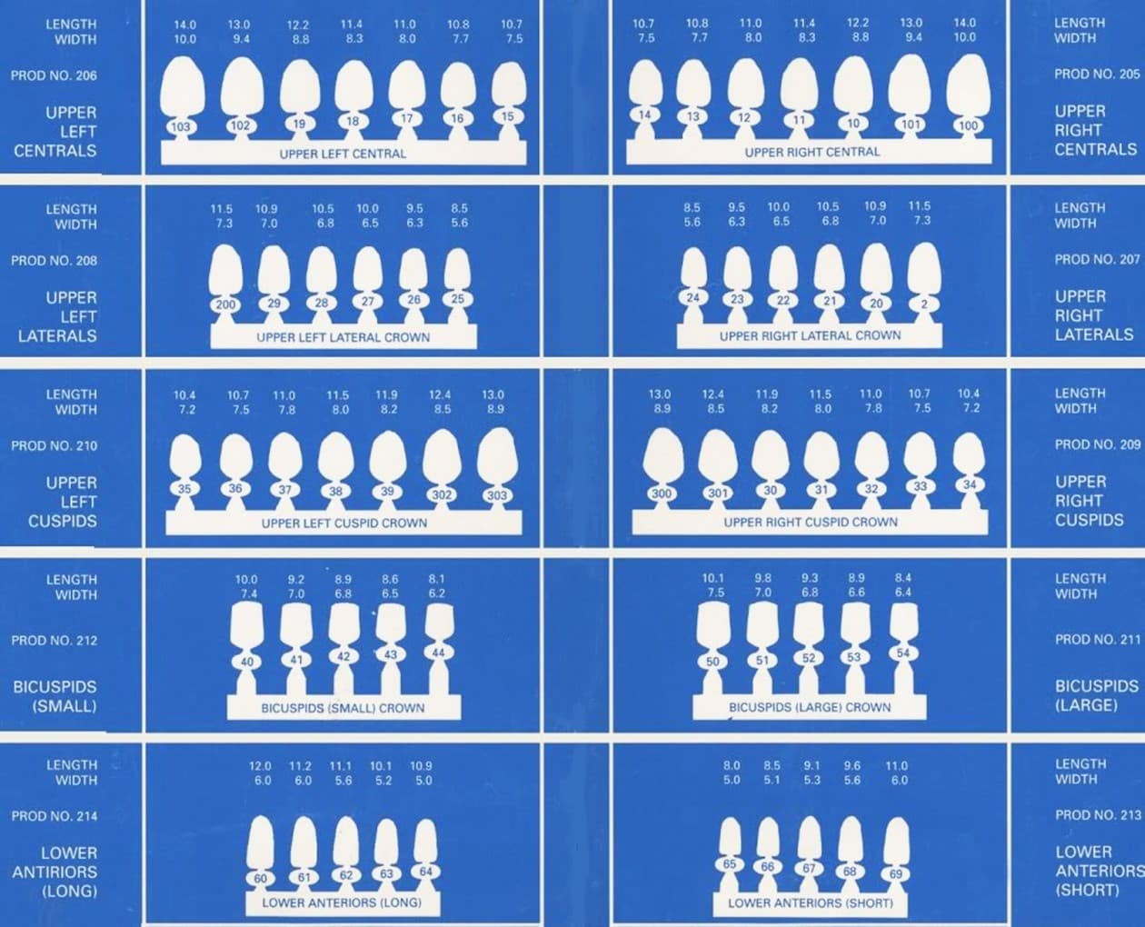 DENTAL POLYCARBONATE TEMPORARY CROWNS #29 (ULL) UPPER LEFT LATERAL 5/PACK 2