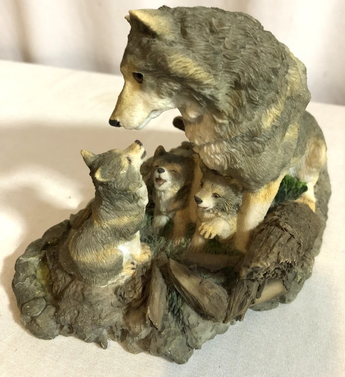 Lot Of 6 Vintage Resin Wolf Wolves Eagle Figures Statues 6