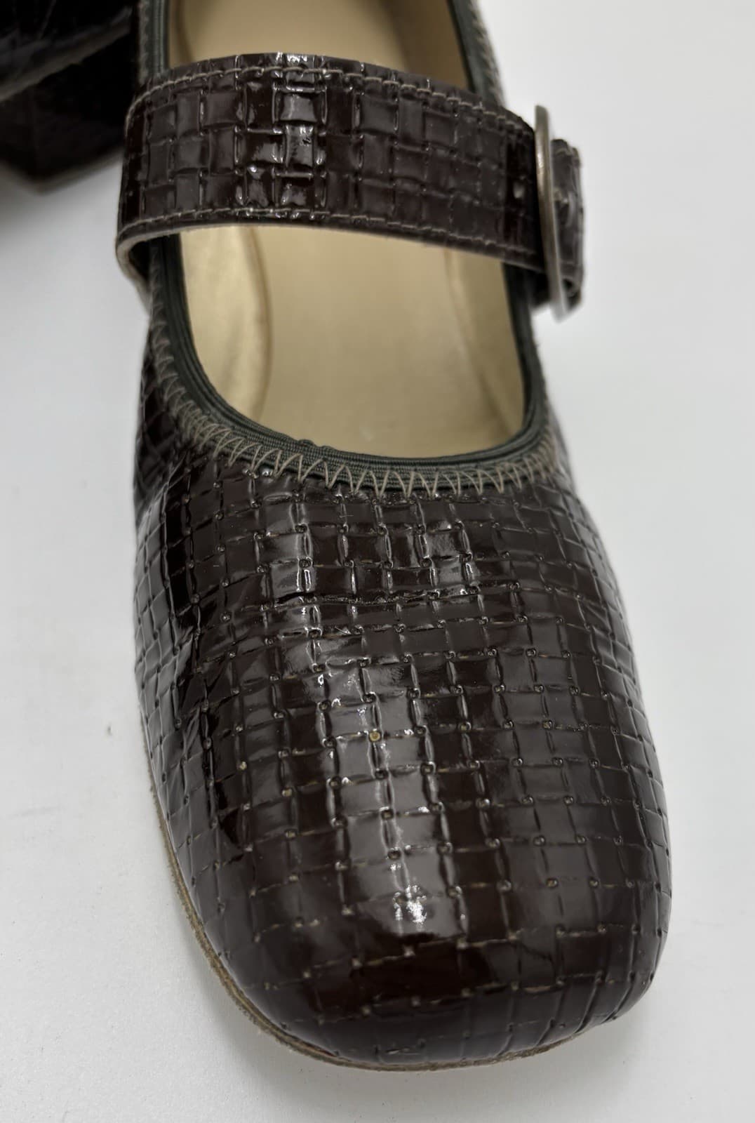 Coast Square Dance Shoes Womens Size 7.5N Brown Basket Vtg 80s orig Box/receipt 3