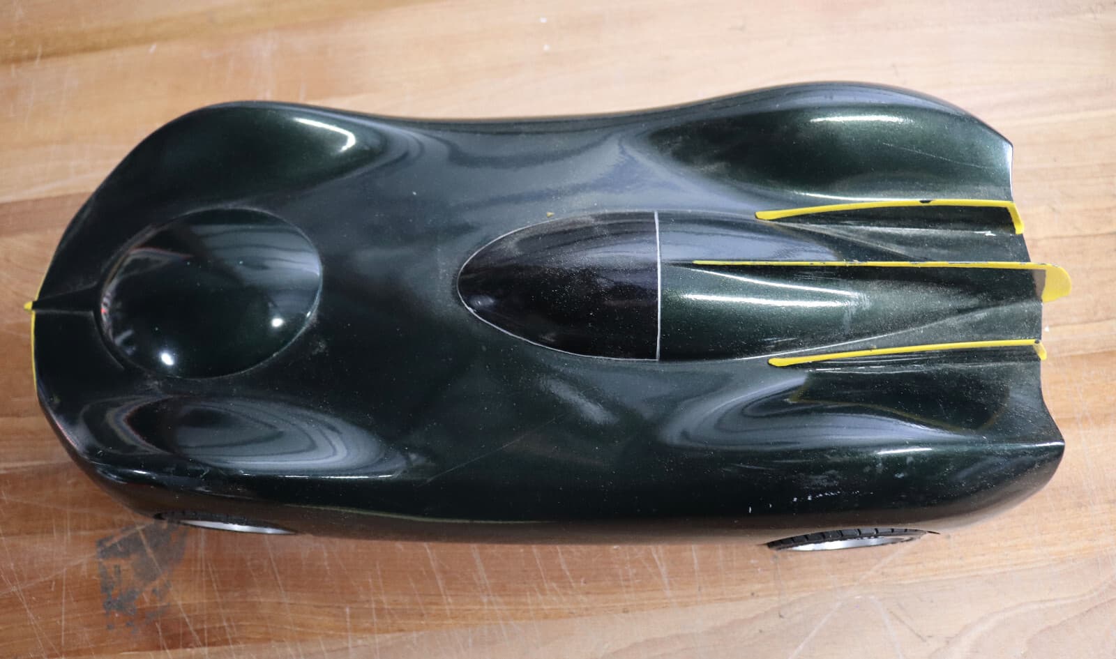 Vintage Batman Batmobile Bat Mobile Miniature Prop Replica Wood Display 16x6.5" 6