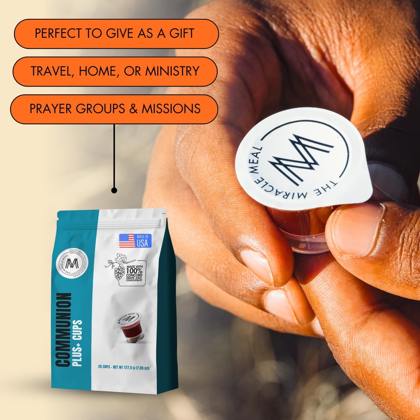 Traditional Travel Bag Set – 25 Cups with 100% Concord Grape Juice & Wafer 6