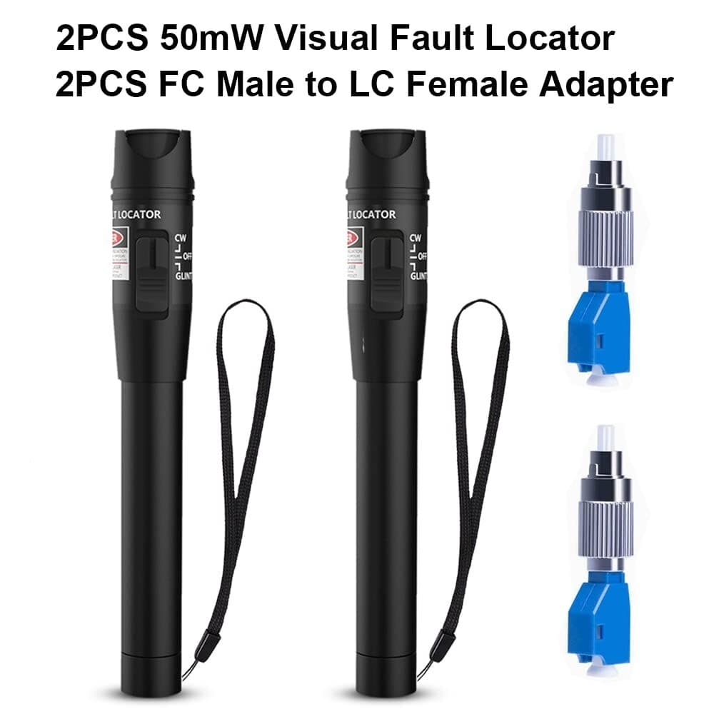 Kit de localizador visual de fallas de fibra de 50 mW alimentado por batería NEW 2