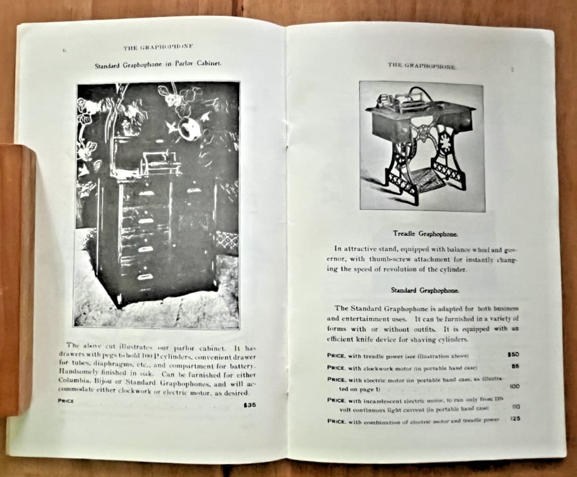 1896 Graphophone reprinted sales catalog James A Foster & Co Providence R I 3