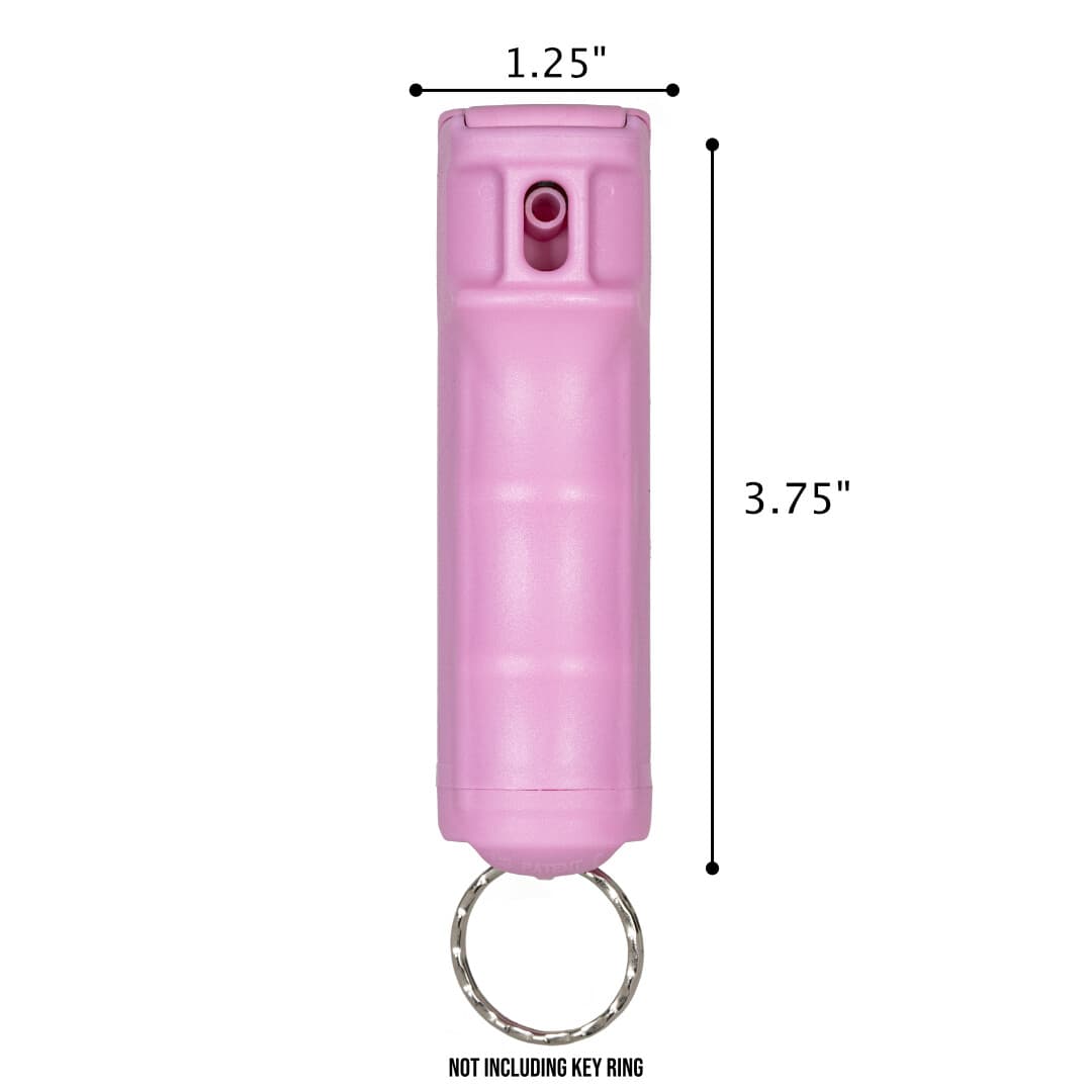2 PACK Police Magnum pepper spray 1/2oz PINK Flip Top Keychain Defense Security  4